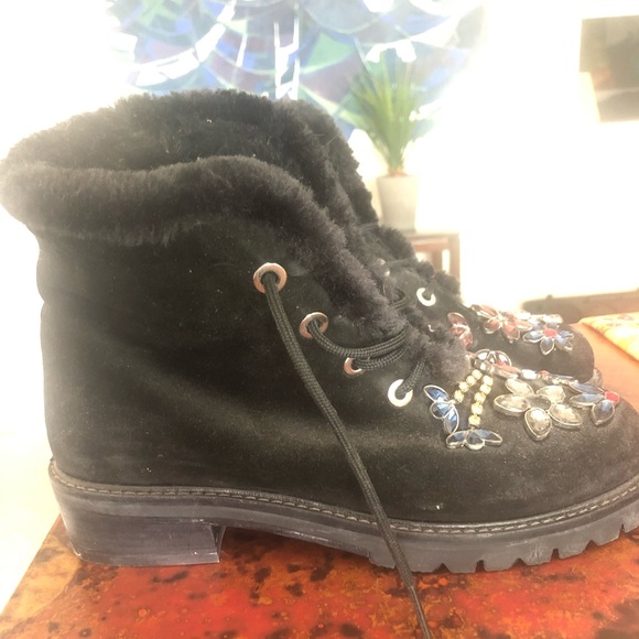 Stuart Weitzman “Bejeweled” combat boots - Picture 2 of 4